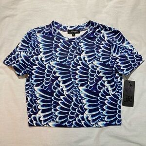 Ed Hardy Blue Wave baby doll shirt, Women’s size small, NWT!